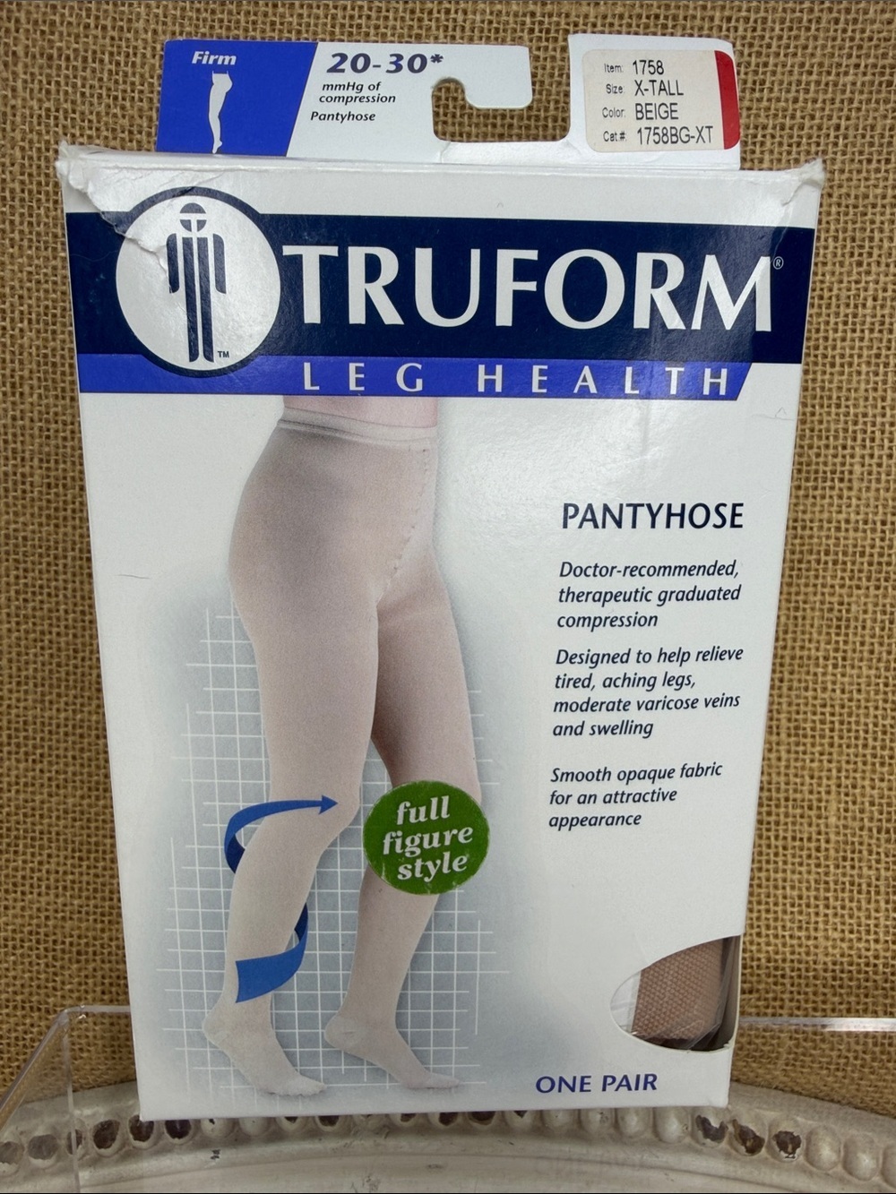 Truform Beige Compression Pantyhose - Leg Health Support
